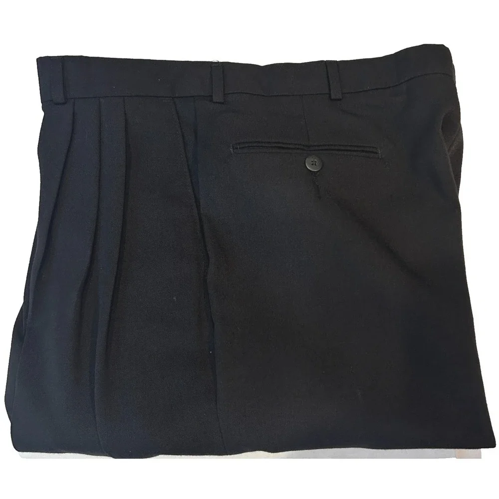 Levi's Travelers Dress Slacks 38x29 Mens Black Pleated Wrinkle Resistant NWT NEW